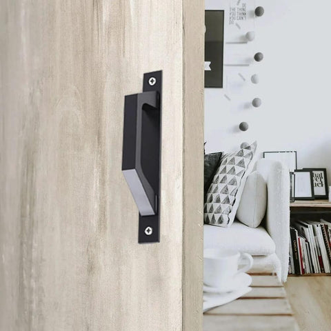 7.9 Inch Sliding Barn Door Handle Black 2 Pack Wooden Door Pull Handle For Barn Doors Gates Cabinets Closets Farmhouse Decor