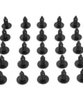 Universal Plastic Golf Cart Rivets Kit One Quarter Inch By Three Quarter Inch 120 Piece Replacement Xmas Tree Push Rivets Black