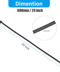 Heavy Duty 24 Inch Black Long Zip Ties Ultra Strong 200 Pound Tensile Strength Plastic Cable Ties Extra Long Wire Ties Self Locking Tie Wraps For Indoor And Outdoor UV Resistant Use 100 Pack, 24 inch x 0.36 inch