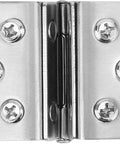 Heavy Duty Stainless Steel Glass Door Hinges Built Tough For Hassle Free Zero Impact Drilling Rock Solid Double Opening Clamp Clip For Cabinets And Cupboards Rust Proof Nickel Copper Finish Two Pack, top view.