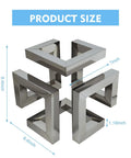 Stainless Steel Welding Practice Kit With Coupons For MIG TIG Arc Gas Welding, size 9.4 inch, geometric design display.