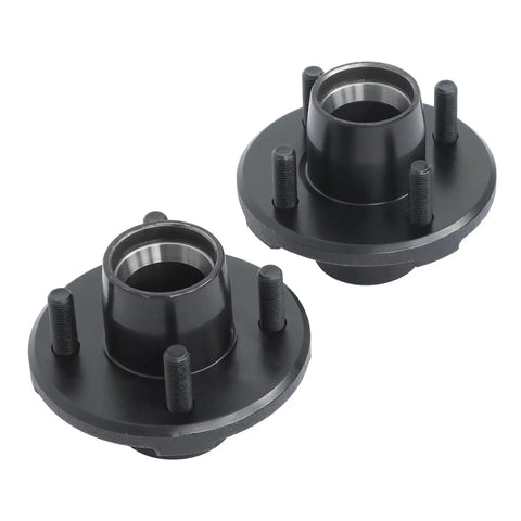 Two Sets Of 4 On 4 Inch Trailer Hub Kit With 1 Inch BT8 Spindle And Bearing Kit Includes Two Idler Hubs With Lug Nuts Rated To 1250 Lbs Per Hub Or 2000 Lbs Per Kit For Replacement Axle On Trailers