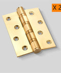 4 Inch Flush Cabinet Hinges With Screws Easy DIY Install Soft Close Cupboard Hinges Silent Durable Construction For Long Life Quiet Smooth Operation In Any Kitchen Or Office 2 Pack