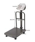 Heavy Duty 660 Pound Digital Platform Scale With Removable Guardrail For Floor Weighing Postal And Luggage Shipping Scale 90 Degree Fold Stainless Display And Buttons Easy Transport And Use