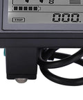 Close-up of LCD Display For Electric Bikes S866 Ebike Panel 24V 36V 48V With Waterproof Plug and all-in-one handlebar mount.