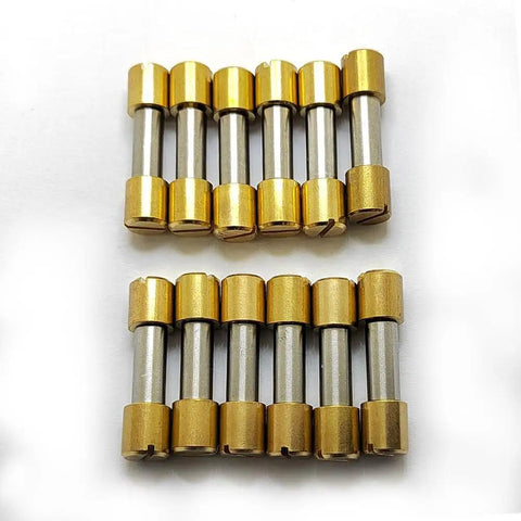 Knife Handle Screws And Slick Brass Bracket Bolts For DIY Knife Making, Tactical Lock Rivets And EDC Knife Fasteners, 12 Sets