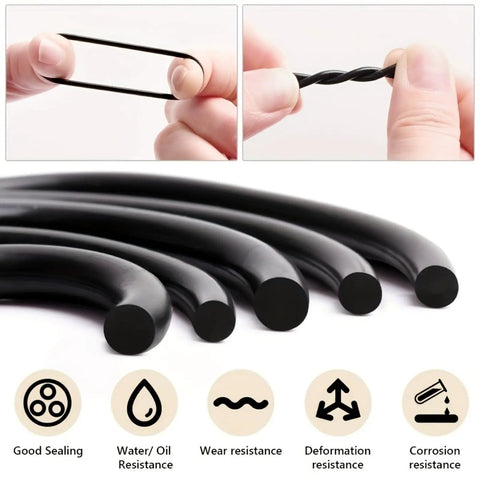 Close-up of 990-Piece Buna-N Nitrile O-Ring Kit With Multiple Sizes For Pressure Washers Auto And Plumbing Repairs