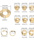 Heavy Duty Brass Router Guide Kit With 11 Piece Template Set For Woodworkers Expecting Top Shelf Precision And Cool Running Performance On Any Workshop Project Today brass bushings with measurements and sizes.