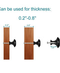 12 Pack Black Cabinet Knobs 1.2 Inch Modern Drawer Knobs For Cabinets And Drawers Aluminum Alloy installation on doors