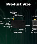 Dimensions of KW3 Snap Action Switch Normally Open 125V/250V Micro Limit Switch with 2 Pins for appliances.