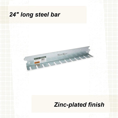 Heavy Duty Parallel Clamp Rack Wall Mount Safely Stores Twelve Clamps Quick Boss Level Shop Staging For Woodworkers And Garage Crews Zinc Coated Steel Structure Turns Messy Cleanup Into Pure Zen
