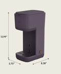 Single Serve Coffee Maker For K Cup And Ground Coffee, Removable Adjustable Drip Tray, Auto Shutoff, Plum Finish, 12.99 inches tall