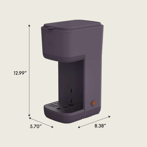 Single Serve Coffee Maker For K Cup And Ground Coffee, Removable Adjustable Drip Tray, Auto Shutoff, Plum Finish, 12.99 inches tall