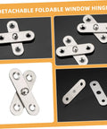 Detachable 24 Piece Heavy Duty Pivot Hinges Set For Cabinets Doors Bookcases And Hidden Kits Stainless Steel Locking Spring Hinges