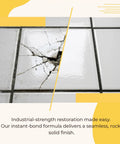 Quick Drying Tile Repair Kit For Ceramic Porcelain Granite And Marble DIY Crack Filler Set Professional Grade Tile And Stone Repair Seamless Surface Restoration For Indoor And Outdoor Use 1 Set before and after use