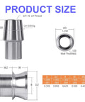 Beefy 3/4 Inch Heim Joint Rod End Kit With Heat Treated Chromoly Sleeves Precision Threads And Locking Jam Nuts For Hardcore Drag Racing And Custom Auto Builds showing product dimensions and specifications.