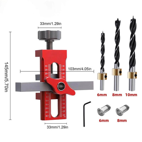 Cabinet Door Jig And Installation Tools Kit For Pros And DIY Woodworkers Multi Functional Woodworking Guide with drill bits