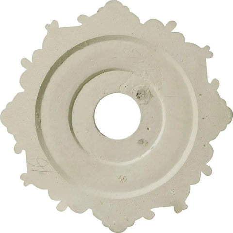 Riley Ceiling Medallion, 18 Inch Outside Diameter, 3.5 Inch Inner Diameter, 1.5 Inch Projection, Primed Finish, Lightweight Design