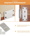 Flat Corner Brace Plates Stainless Steel Heavy Duty Kit With Screws 10 Pcs shown installed on furniture for joint reinforcement