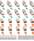 Deutsch 2 Pin Waterproof Connector Kit 10 Sets DT04-2P DT06-2S Gray PA66 Nylon Electrical Connectors With Solid Contacts