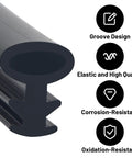 Durable Cooler Lid Gasket Replacement For Yeti 20Qt And 45Qt Also Fits RTIC 20Qt And 45Qt Black Seal close-up groove design