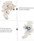 European Style Vintage Cabinet Pull Handles Set, Ivory White Zinc Alloy Drawer And Wardrobe Door Pulls, 2 Pieces, detail view