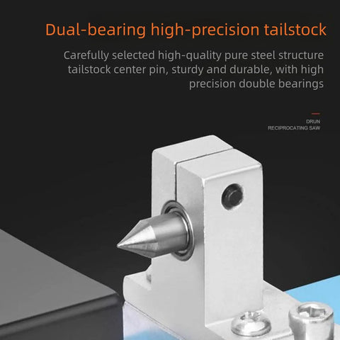Heavy Duty 150W Mini Lathe Machine Metal Woodworking Precision Drill Chuck Cooling Fan Adjustable Speed 4000 7000Rpm tailstock with precision center pin
