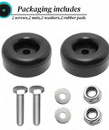 Two Pack Heavy Duty Rubber Foot Pads For Noise Reduction And Vibration Damping, 2.5 Inch Anti Vibration Pads with screws and nuts