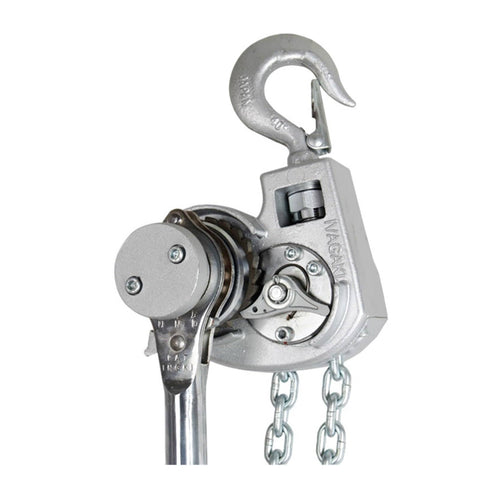 Lightweight Aluminum Lever Chain Hoist 0.75T 1.5T 3T Manual Chain Block With Low Headroom Portable Ratchet Puller Hoist