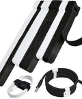 70 Pack Reusable Hook And Loop Cable Ties In Black And White For Easy Cable Management Across Electronics Computers And TV Cables