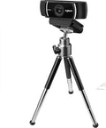 Hella Crisp 1080P HD Webcam For Smooth Streaming And Ridiculously Clear Video Recording With Autofocus And Dual Mics on tripod with packaging.