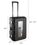 All In One 258 Piece Tool Kit With Rolling Tool Box And Socket Wrench Set Portable Mechanic Case in black with handle