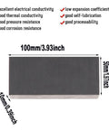 Pro Grade Graphite Block Plate Sheet 99.9 Percent Carbon Pyrolytic Electrode Quality 100X50X10mm shown with dimensions