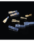 Check Out This Awesome 120 Piece Assorted Insulated Female Wire Connector Kit With Spade Terminals For Crimping Electrical Wiring In 2.8 4.8 And 6.3mm Sizes To Fix Your Ride Or DIY Projects Easily Today. Assorted insulated female spade terminals, 2.8 to 6.3mm, on black background