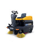 Ride On Industrial Floor Sweeper with 24 Gallon Dustbin and 65000 Sqft Per Hour Cleaning Power, heavy duty shop floor cleaner