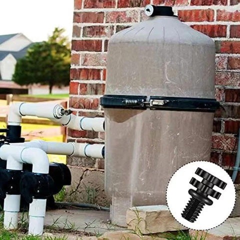 Two-pack ECX1322A directional vent valves with O-rings for in-ground cartridge pool filter system.