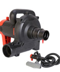 Powerful Heavy Duty Industrial Dust Collector Blower With Six Speed Blowing And Suction Vacuum For Milling Machines And Garage Shops 1200w All Copper Motor close-up view with hose attachment