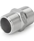 5 Piece Cast 304 Stainless Steel Hex Nipples Set For Pipe Fittings Three Quarter Inch Male To Three Quarter Inch Male NPT Beefy Corrosion Resistant