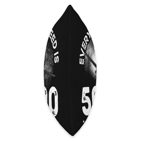 Side view of Glider Pilot Throw Pillow For Aviation Enthusiasts showing black and white design, 100% polyester for home decor.