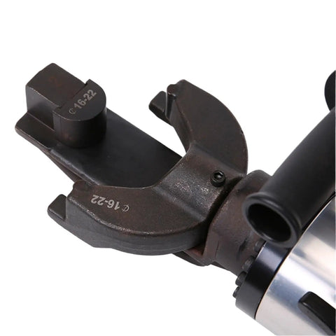 Heavy Duty Rebar Cutter Machine Portable Electric Steel Bender ZB-22 close-up of cutting mechanism and clamps for rebar.