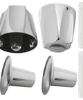 Stylish Polished Chrome Shower Knob 2 Piece Replacement Kit For Price Pfister Verve Tub Handles With 9.5mm Valves And Compact Design For A sleek Bathroom Upgrade, chrome shower knobs and stems