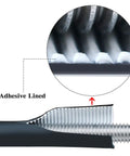 Close-up of thick black insulation tube with white hot melt adhesive liner in Four to One Large Heat Shrink Tubing Assortment Kit For Auto Wiring