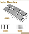 Product dimensions for Six Piece Slab Clamping Dogs Set With Stainless Steel Pinch Dogs And Bench Dog Hold Down Clamps
