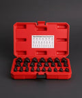 Rock Solid Bothyi Screw Extractor Set Bolt Remover Kit For Damaged Fasteners With Multi Groove Design In Heavy Duty Chrome Molybdenum Steel Ensuring Reusable Strength And Durability For Pros And Shops, 25pc case