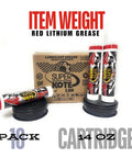 Go To Lithium Grease Superkote 2000 NLGI 2 EP Grease 10 pack tubes 14 oz red grease lubricant for industrial construction automotive