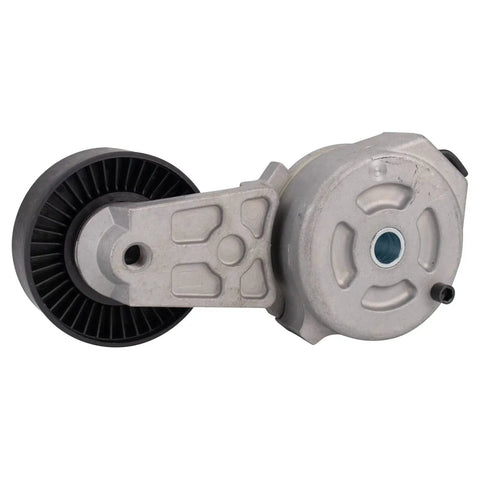Heavy Duty Serpentine Drive Belt Tensioner Assembly Replacement Kit Reliably Drives Accessories With Exact Oem Fitment Specs To Save Big Bucks At The Shop Lets You Fix It Yourself Keeping Your Daily Driver On The Road Without Getting Stranded. silver belt tensioner assembly with black pulley