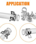 80pcs Spring Band Type Fuel And Silicone Vacuum Hose Clamps Kit 7mm To 18mm in application on hose