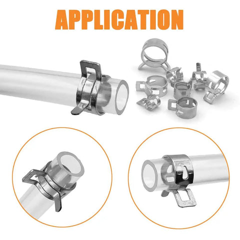 80pcs Spring Band Type Fuel And Silicone Vacuum Hose Clamps Kit 7mm To 18mm in application on hose