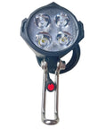 Front view of Ultra Bright 12W 300 Lux E Bike Front Headlight With 2 Pin Waterproof Connector for 36V/48V bikes and scooters.
