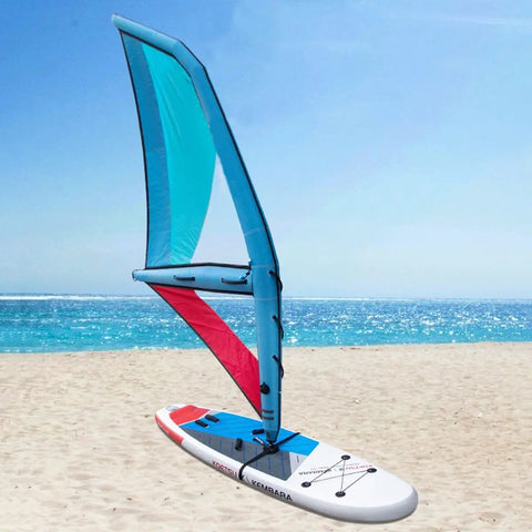 Inflatable Wing Foil For Wind Wing Foiling And Kitesurfing, 4.2 Square Meters Windsurfing Kite on sandy beach